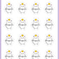 Social Distancing Queen Planner Stickers - Snowball The Cat - [452]