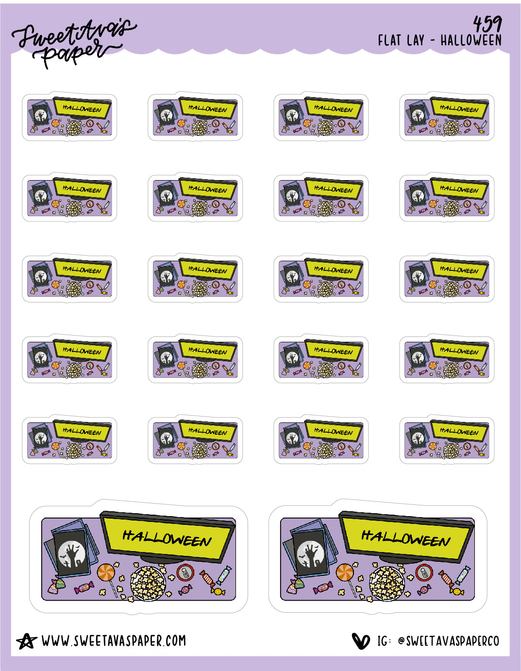 Scary Movies Flat Lay Planner Stickers - [459]