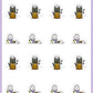 Halloween Baking Planner Stickers - Snowball The Cat - [462]
