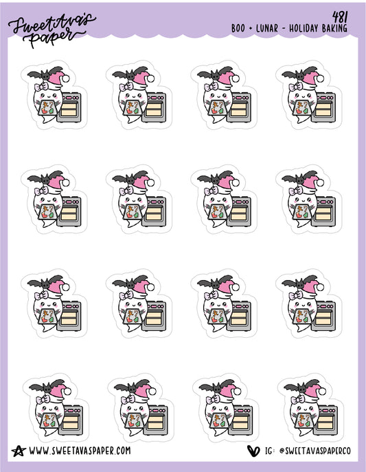 Holiday Baking Planner Stickers - Boo and Lunar [481]