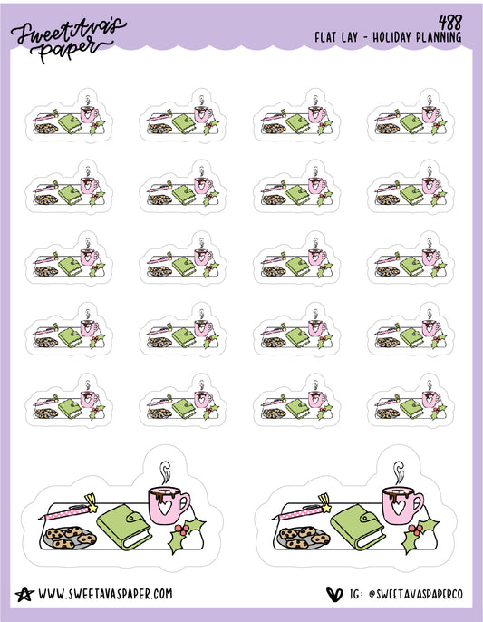 Holiday Planning Flat Lay Planner Stickers - [488]