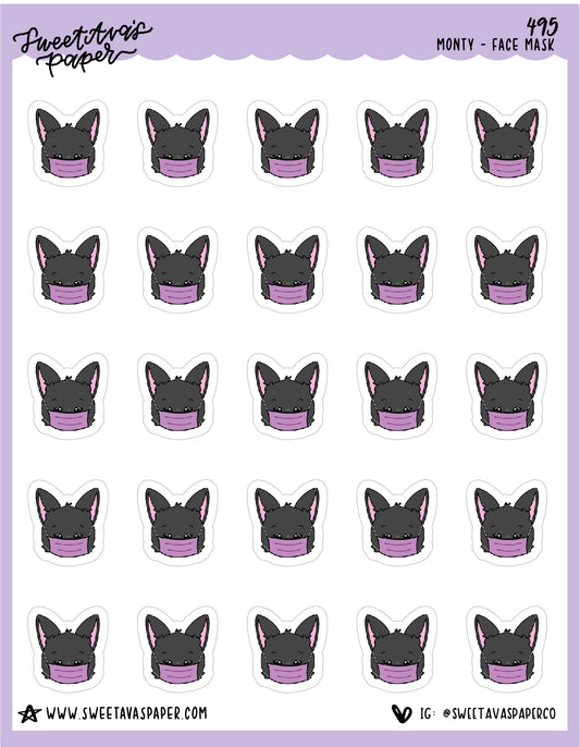 Face Mask Planner Stickers - Monty The Bat - [495]