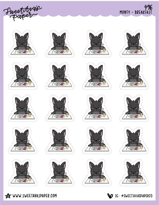 Breakfast Planner Stickers - Monty The Bat - [496]