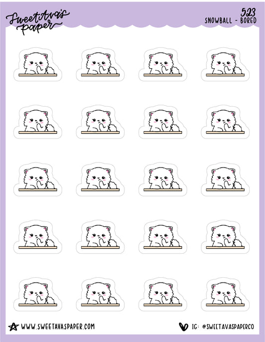 Bored Planner Stickers - Snowball The Cat - [523]