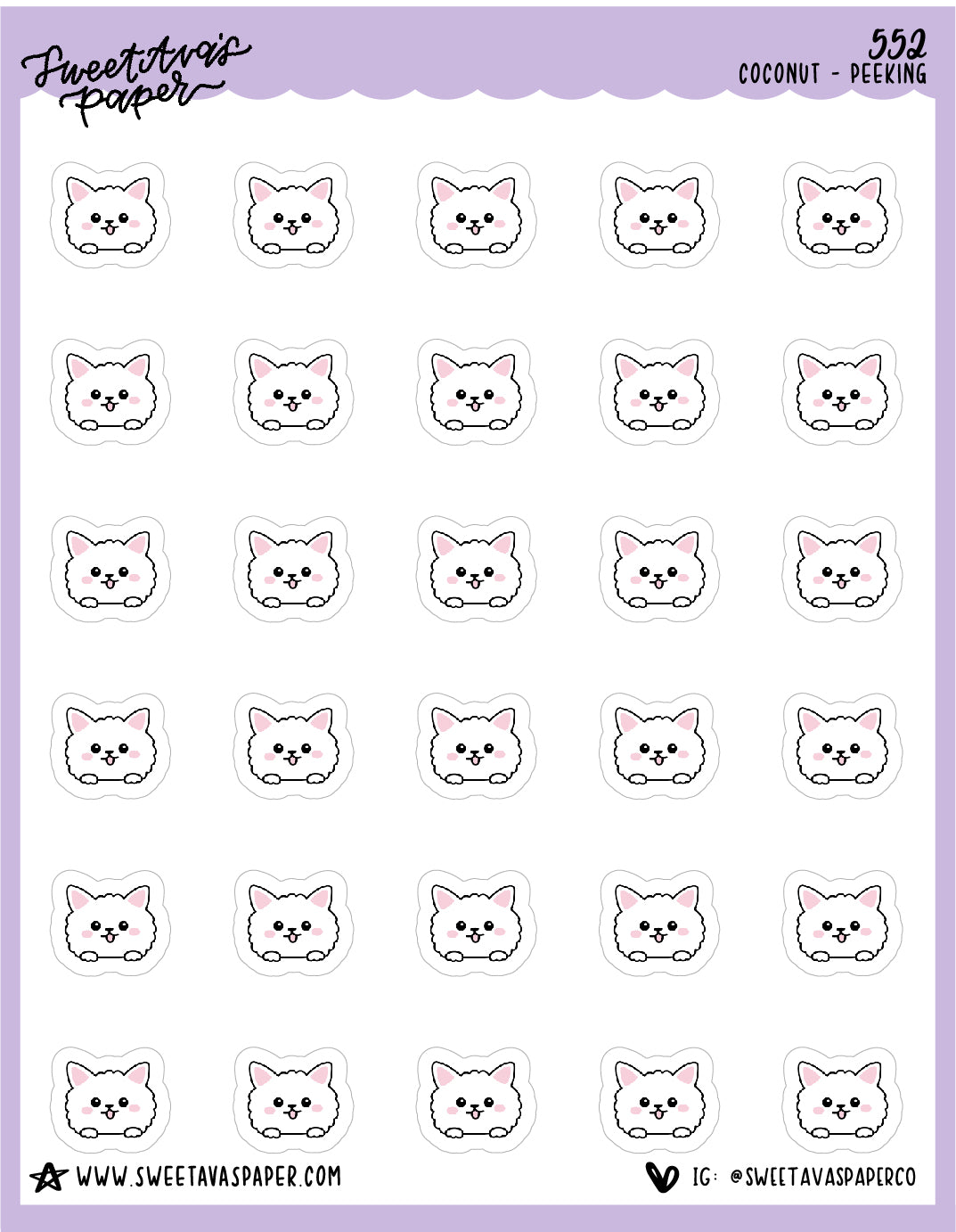 Peeking Planner Stickers - Coconut the Puppy [552]