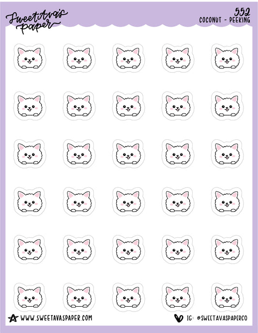 Peeking Planner Stickers - Coconut the Puppy [552]
