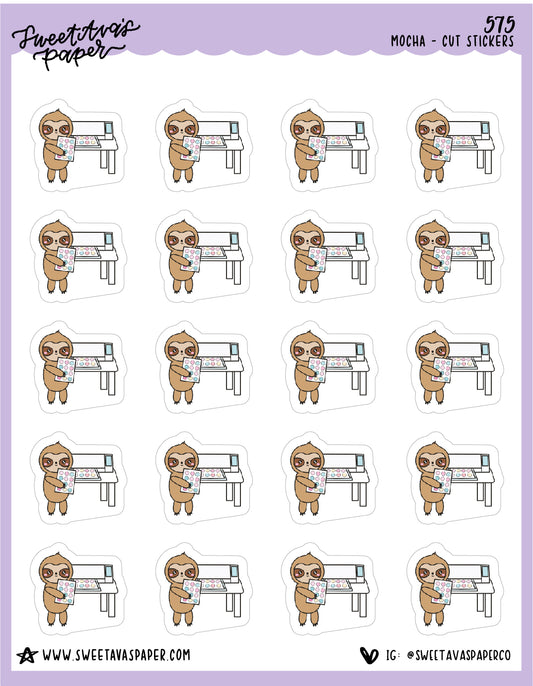 Cut Stickers Planner Stickers - Mocha The Sloth [575]
