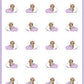 Reading In Bed Planner Stickers - Mocha The Sloth [581]