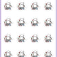 ICON SIZE - Summer Plans Planner Stickers - Snowball The Cat - [596]