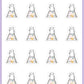 Sidewalk Chalk Ice Cream Planner Stickers - Snowball The Cat - [609]