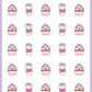 Coffee and Cupcakes Stickers - Doodles - [611]