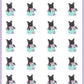 ICON SIZE - Laundry Planner Stickers - Monty The Bat - [616]