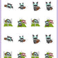 ICON SIZE - Football Planner Stickers - Monty The Bat - [631]