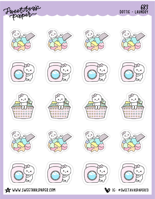 Laundry Planner Stickers - Dottie The Sugar Bug - [683]