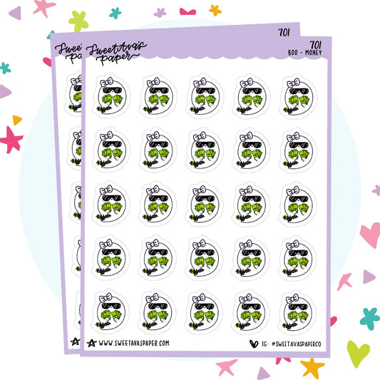 Money Planner Stickers - Boo and Lunar [701]