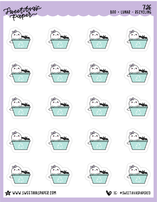 ICON SIZE - Recycle Planner Stickers - Boo and Lunar [726]