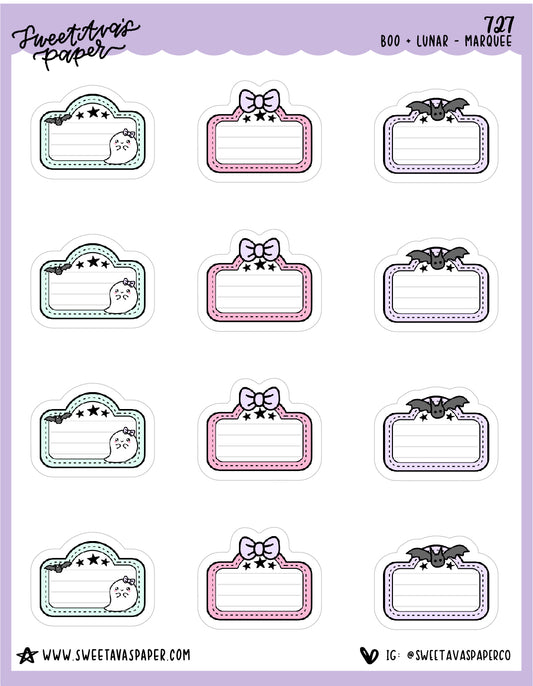 ICON SIZE - Marquee Planner Stickers - Boo and Lunar [727]