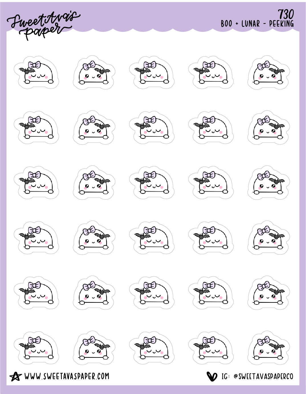 Peeking Planner Stickers - Boo and Lunar [730]