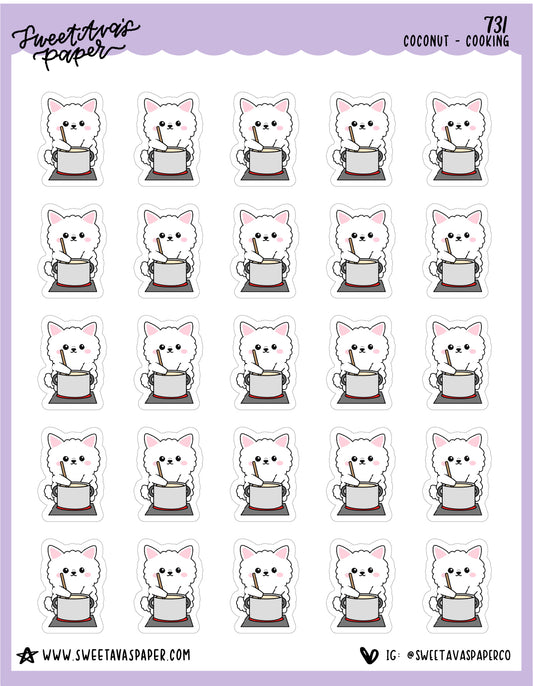 Cooking Planner Stickers - Coconut the Puppy [731]