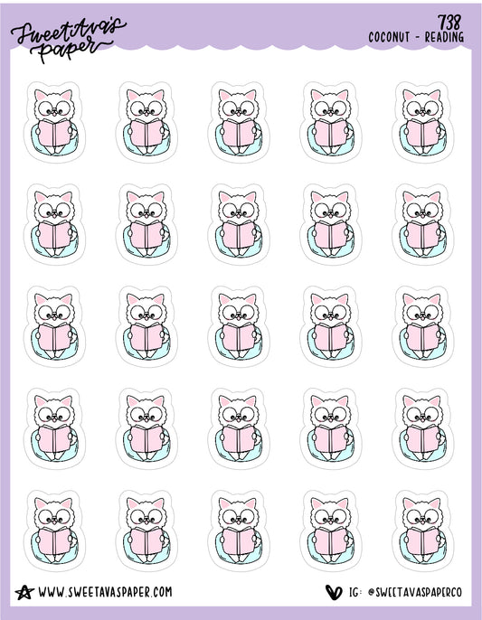 Reading Planner Stickers - Coconut the Puppy [738]