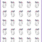 ICON SIZE - Fish Kite Planner Stickers - Snowball The Cat - [744]