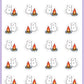 Campfire Planner Stickers - Snowball The Cat - [746]