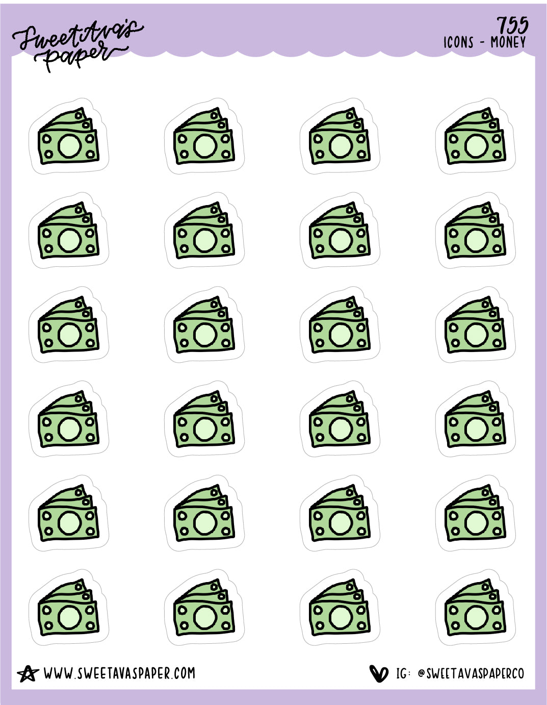 Money Planner Stickers - Doodles - [755]