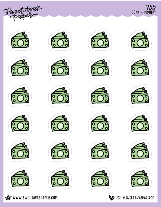 Money Planner Stickers - Doodles - [755]