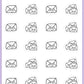 Envelopes Planner Stickers - Doodles - [756]