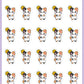 ICON SIZE - Too Hot Planner Stickers - Pumpkin The Cat - [762]