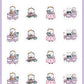 Fancy Tea Party Planner Stickers - Snowball The Cat - [772]