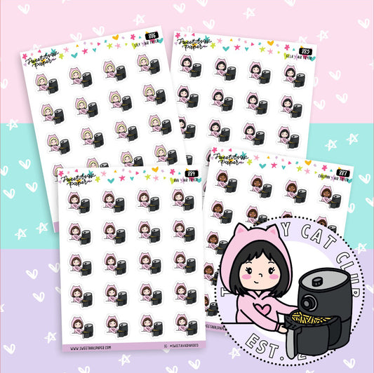Air Fryer Planner Stickers - The Kitty Cat Club