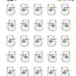 Noodles Planner Stickers - Snowball The Cat - [894]