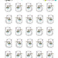 Noodles Planner Stickers - Snowball The Cat - [894]