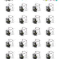 Air Fryer Planner Stickers - Snowball The Cat - [895]
