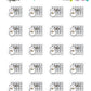 PO BOX Planner Stickers - Snowball The Cat - [897]