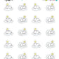 Sleeping In The Clouds Planner Stickers - Snowball The Cat - [901]