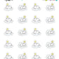 Sleeping In The Clouds Planner Stickers - Snowball The Cat - [901]