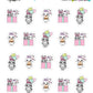 Birthday Party Planner Stickers - Stormy & Cloudy Bunnies  - [917]