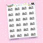 Clean The Bathroom Planner Stickers - Script / Text - [931]