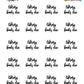 Library Books Due Planner Stickers - Script / Text - [942]