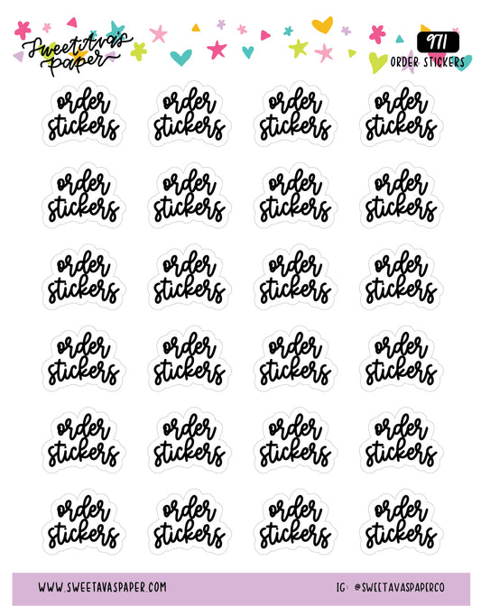 Order Stickers Planner Stickers - Script / Text - [971]