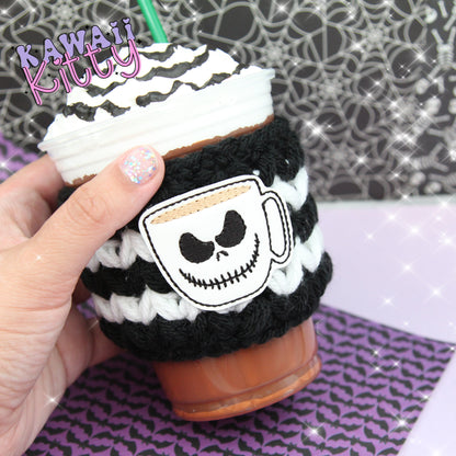 Pumpkin King Coffee Cup Crochet Cup Cozie Sleeve