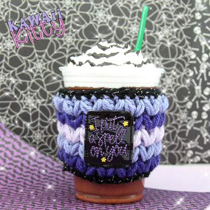 I Put A Spell On You Crochet Cup Cozie Sleeve