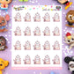White Cat In Litter Box Planner Stickers - Magical Planner Stickers - Magical May - [1553]