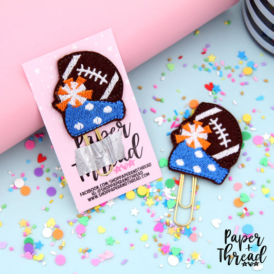 Football Planner Clip - Cheerleader Paper Clip