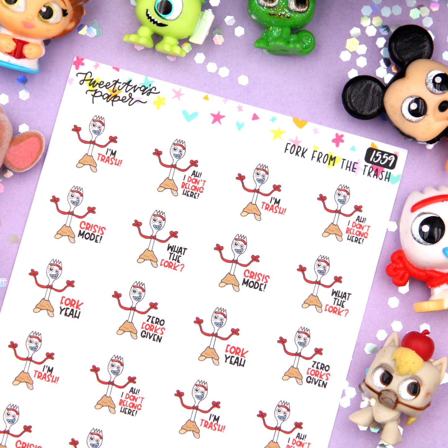 Insecure Fork Planner Stickers - Magical Planner Stickers - Magical May - [1559]