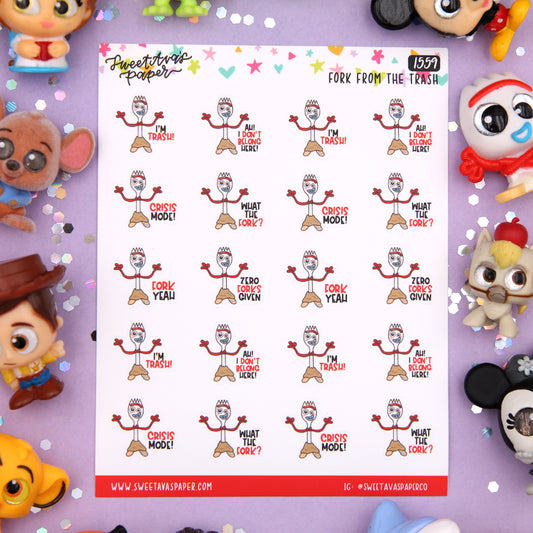 Insecure Fork Planner Stickers - Magical Planner Stickers - Magical May - [1559]