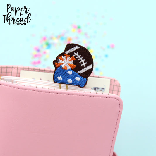Football Planner Clip - Cheerleader Paper Clip