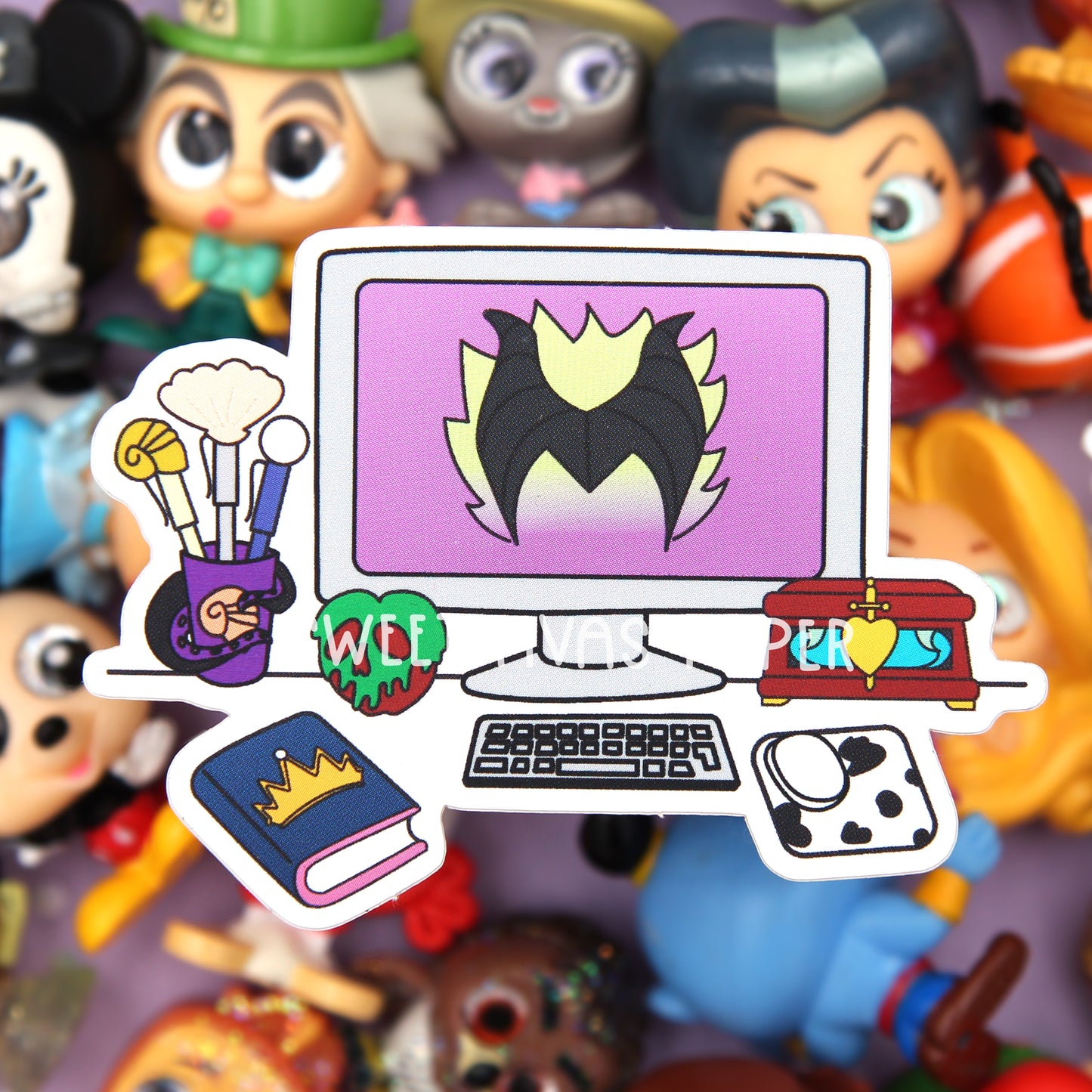 Metallic Villians Desktop Vinyl Die Cut Sticker - Magical May